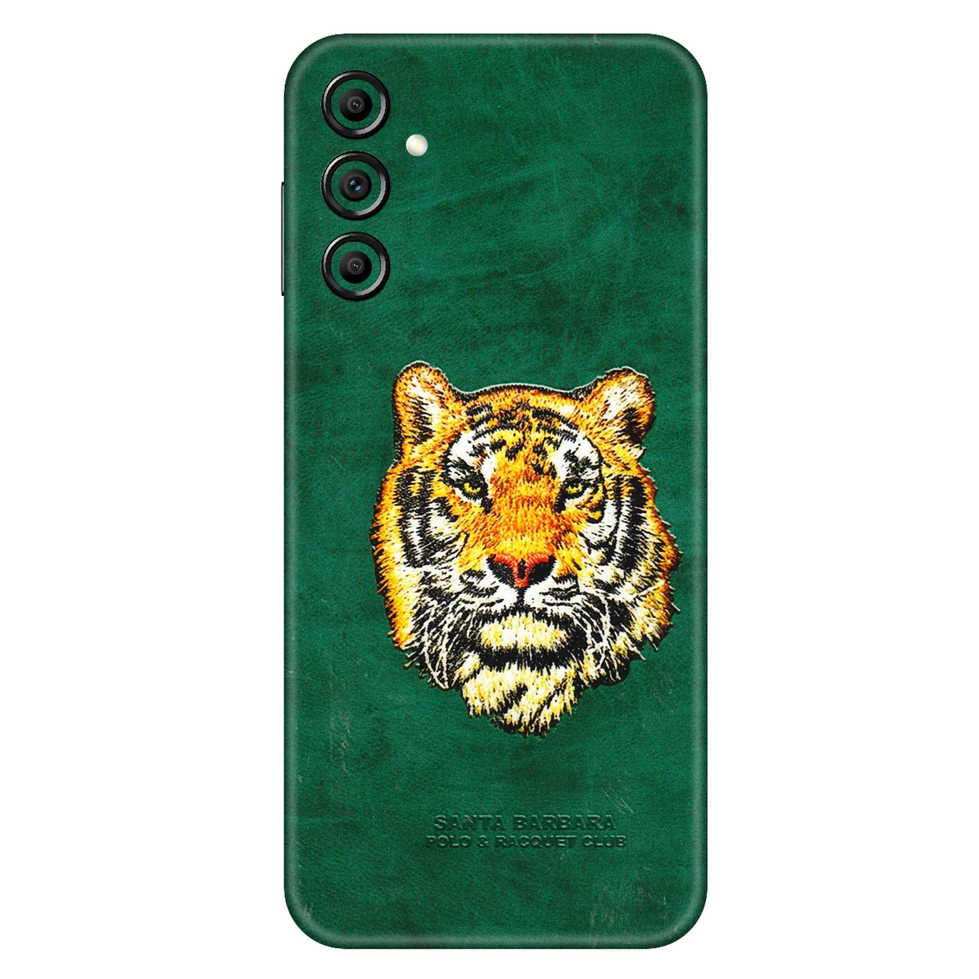 Samsung A/S Series Phone Skins (All Models) - Leather Feel Tiger - 3D Embossed Finish (L-111) Samsung Galaxy A14 (5G)