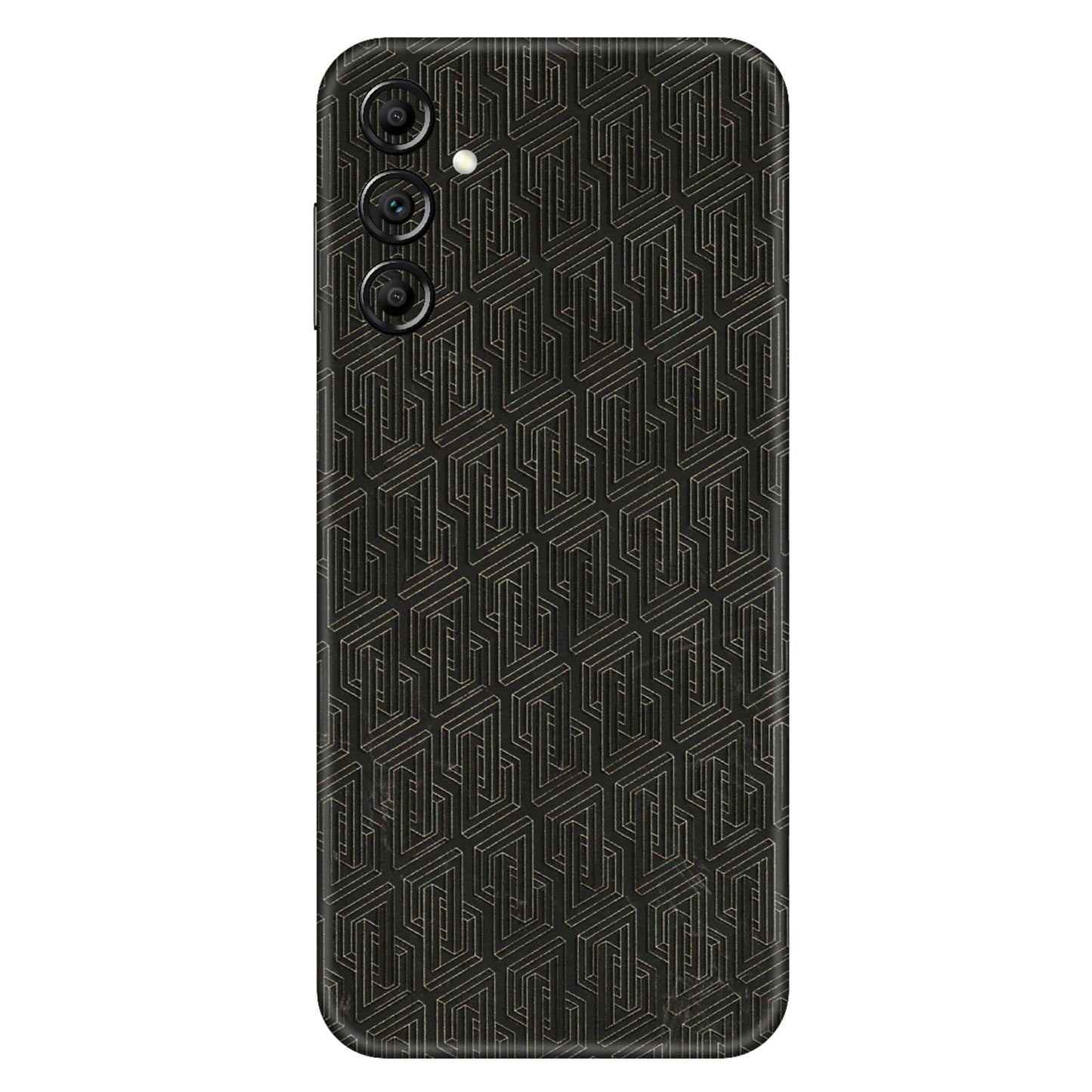 Samsung A/S Series Phone Skins (All Models) - Black Abstract Pattern - 3D Embossed Finish (L-117) Samsung Galaxy A14 (5G)