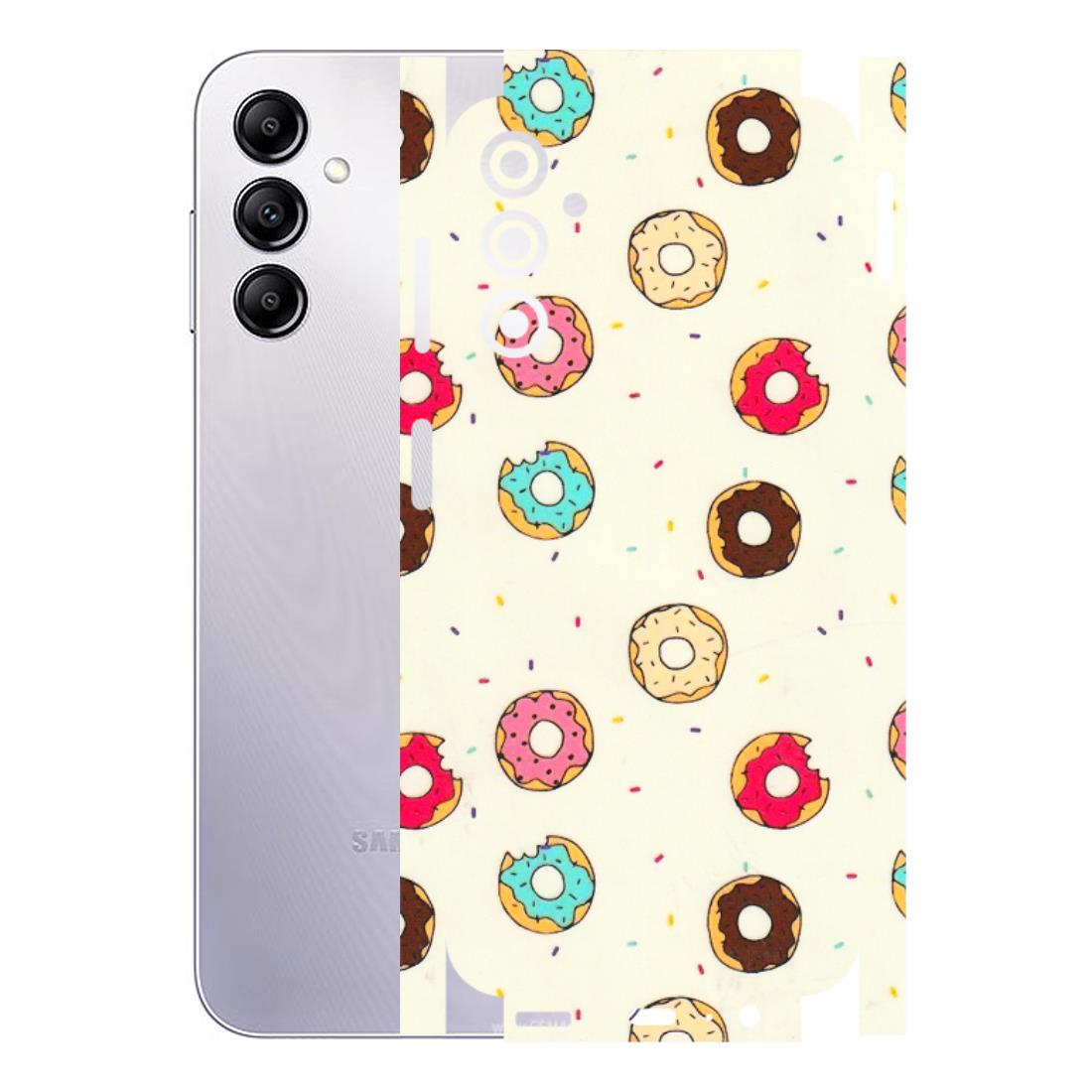Samsung A/S Series Phone Skins (All Models) - Mini Donuts Doodle Art - 3D Embossed Finish (L-122) Samsung Galaxy A14 (5G)