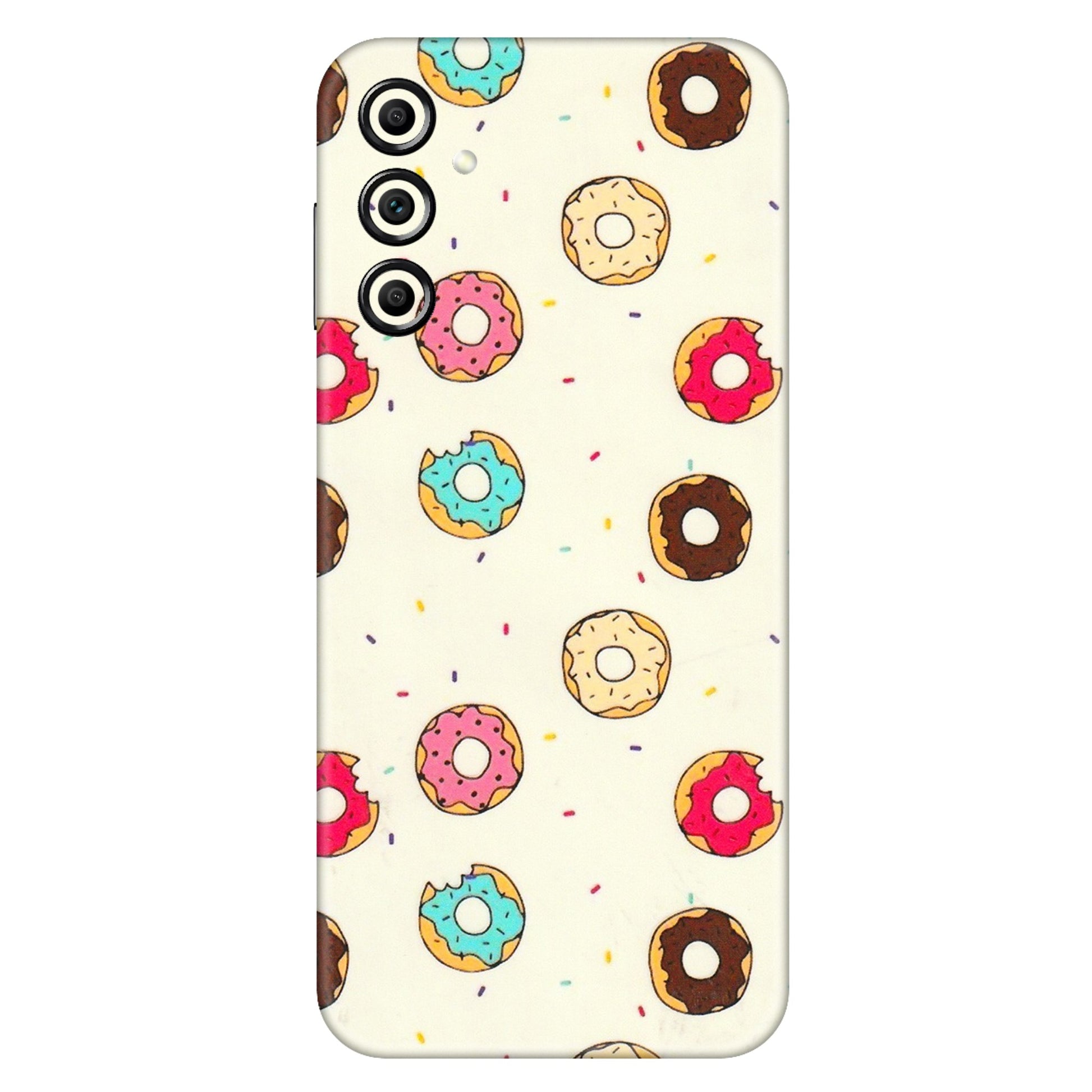 Samsung A/S Series Phone Skins (All Models) - Mini Donuts Doodle Art - 3D Embossed Finish (L-122) Samsung Galaxy A14 (5G)