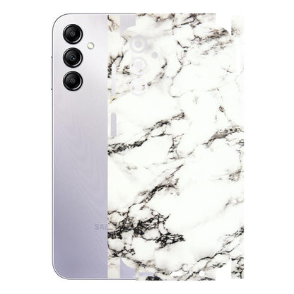 Samsung A/S Series Phone Skins (All Models) - Black and White Marble Texture - 3D Embossed Finish (L-124) Samsung Galaxy A14 (5G)