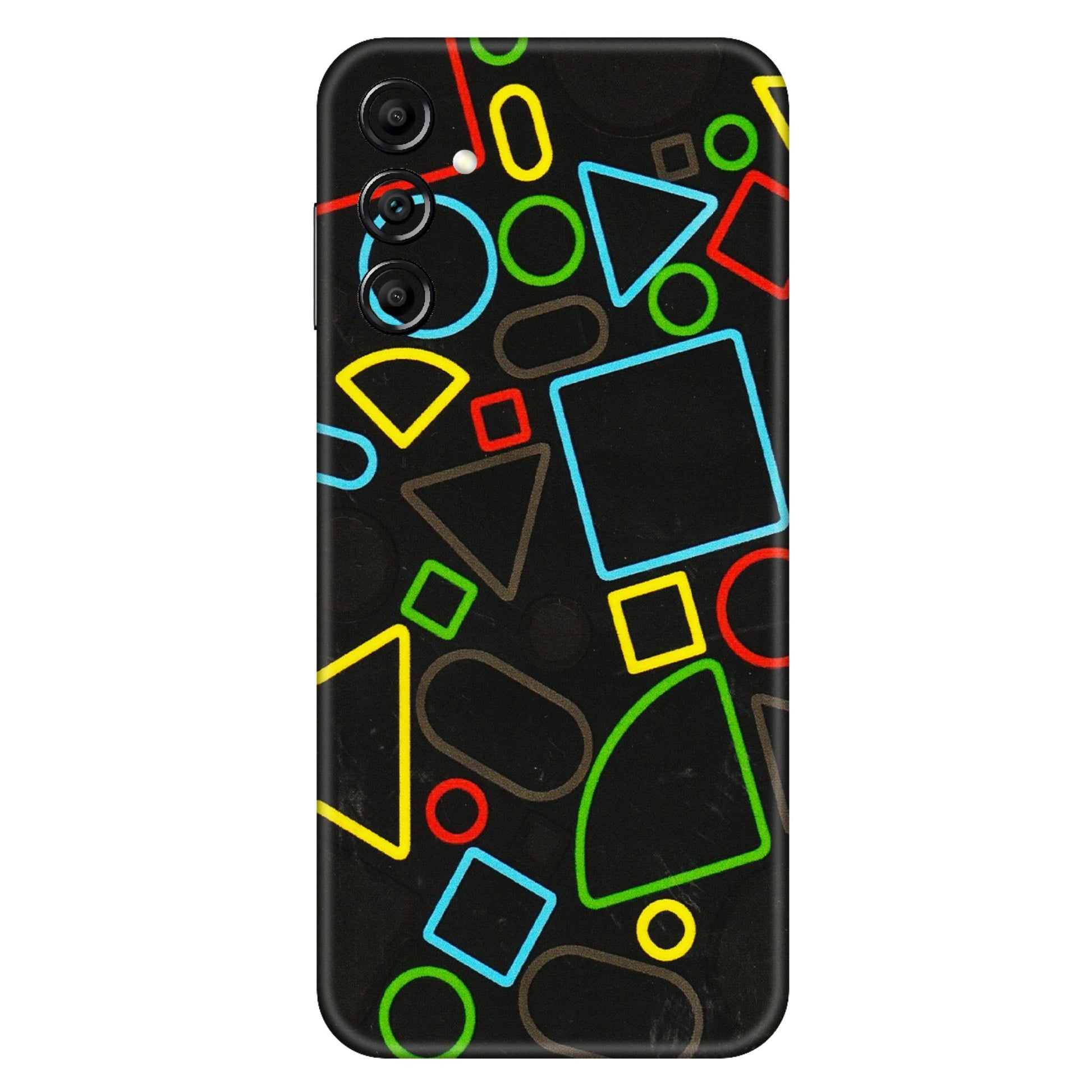 Samsung A/S Series Phone Skins (All Models) - Black Shapes - 3D Embossed Finish (L-131) Samsung Galaxy A14 (5G)