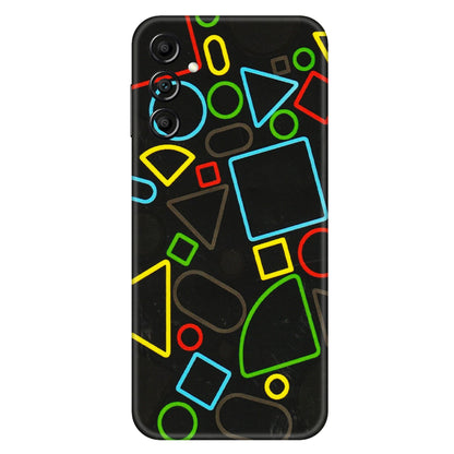 Samsung A/S Series Phone Skins (All Models) - Black Shapes - 3D Embossed Finish (L-131) Samsung Galaxy A14 (5G)