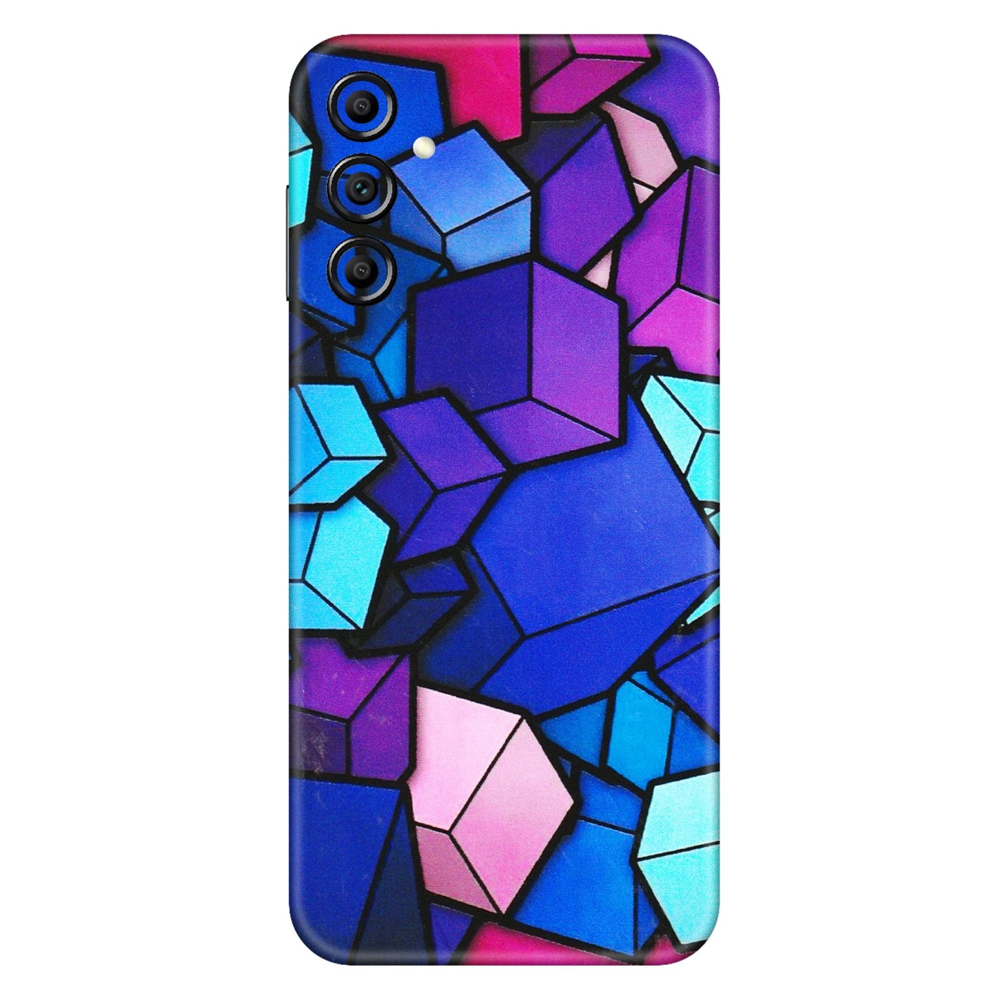 Samsung A/S Series Phone Skins (All Models) - Cube Doodle - 3D Embossed Finish (L-141) Samsung Galaxy A14 (5G)