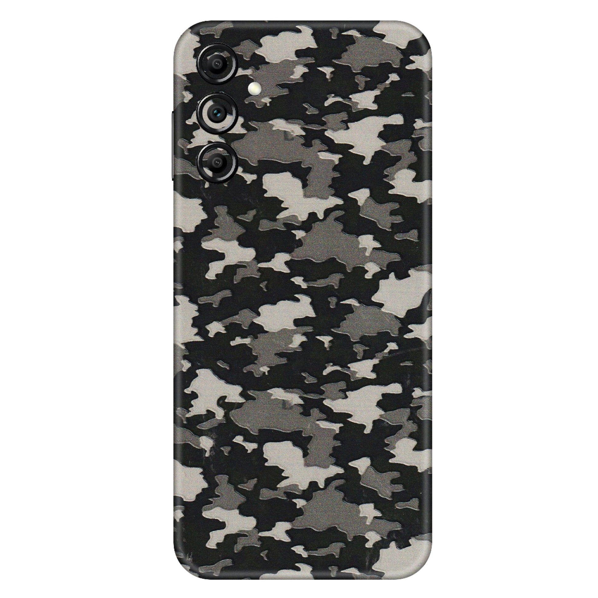 Samsung A/S Series Phone Skins (All Models) - Black/Grey Camoflaunge - 3D Embossed Finish (L-142) Samsung Galaxy A14 (5G)