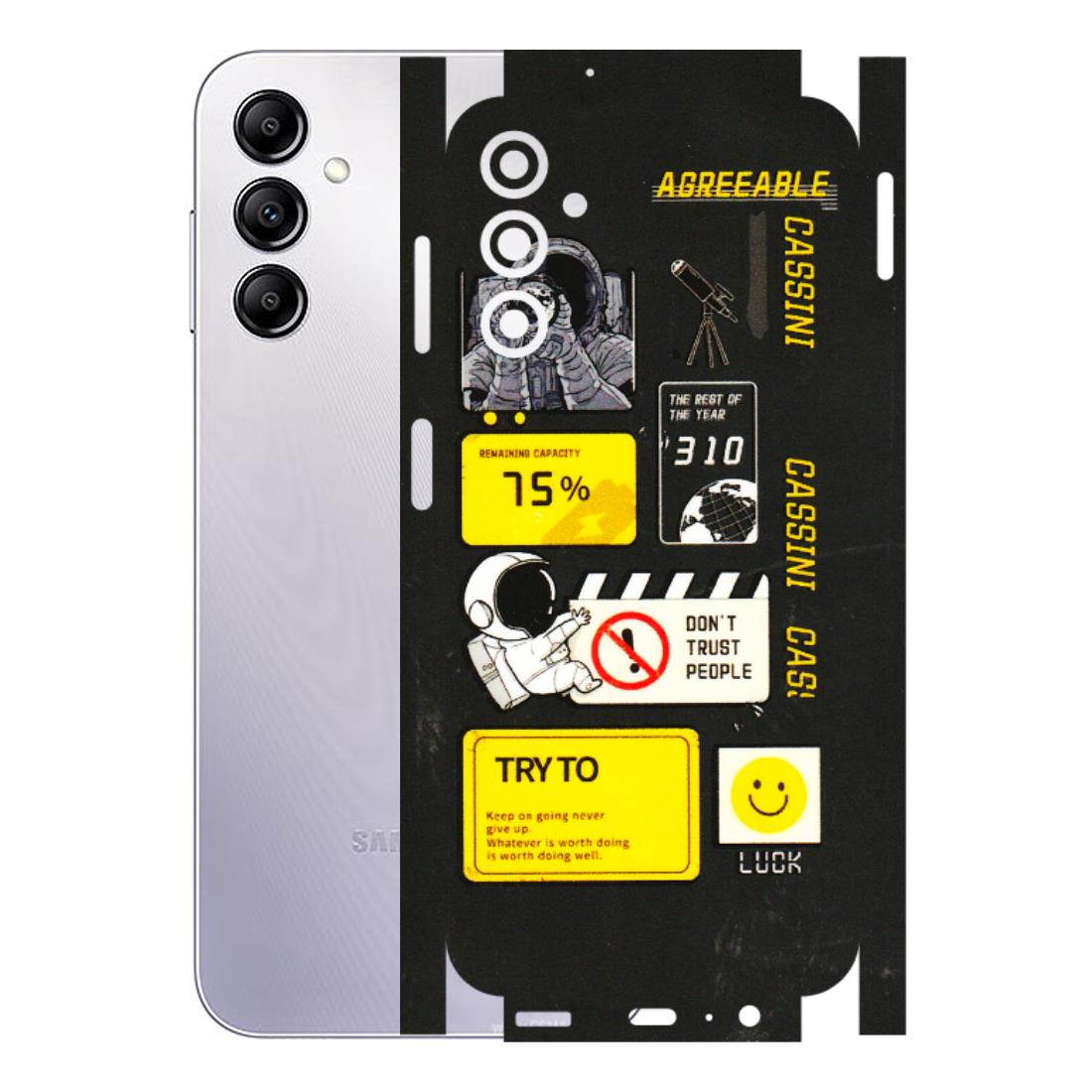 Samsung A/S Series Phone Skins (All Models) - Black Cassini - 3D Embossed Finish (L-161) Samsung Galaxy A14 (5G)