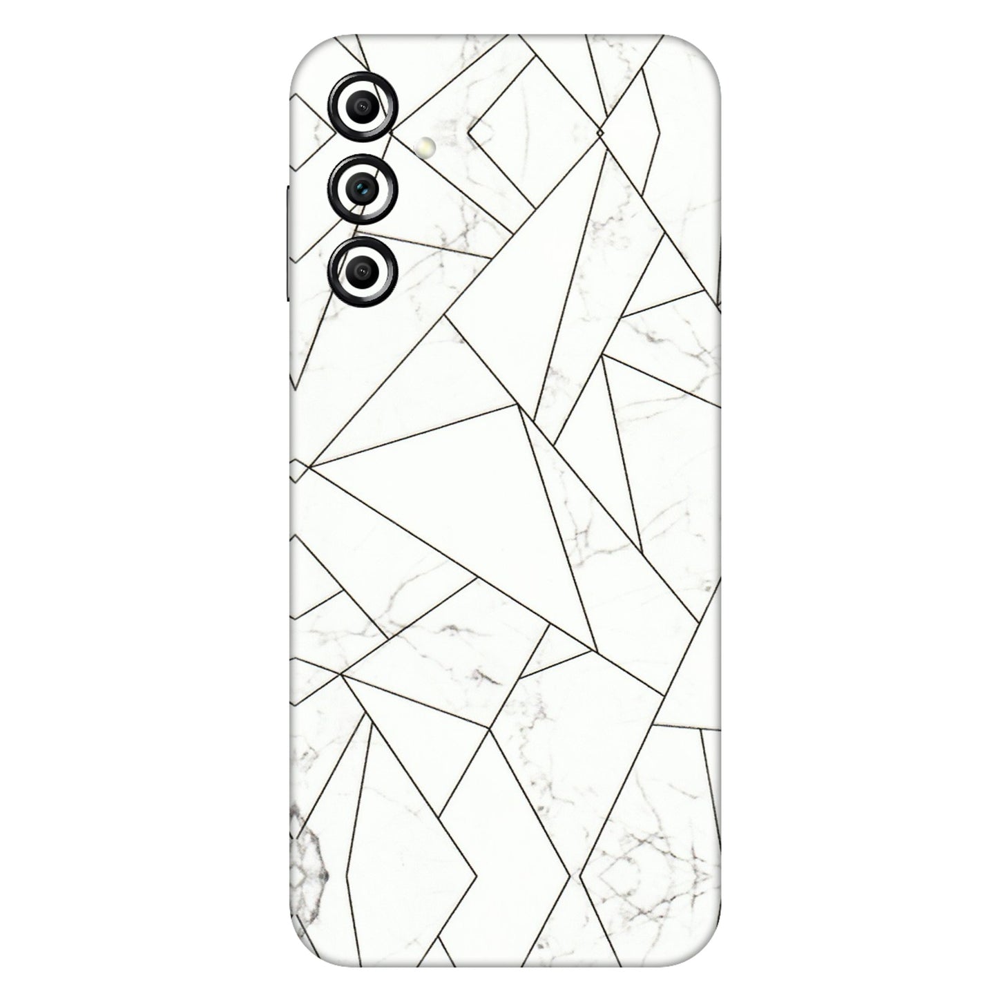 Samsung A/S Series Phone Skins (All Models) - Luxury White Marble Effect - 3D Embossed Finish (L-168) Samsung Galaxy A14 (5G)