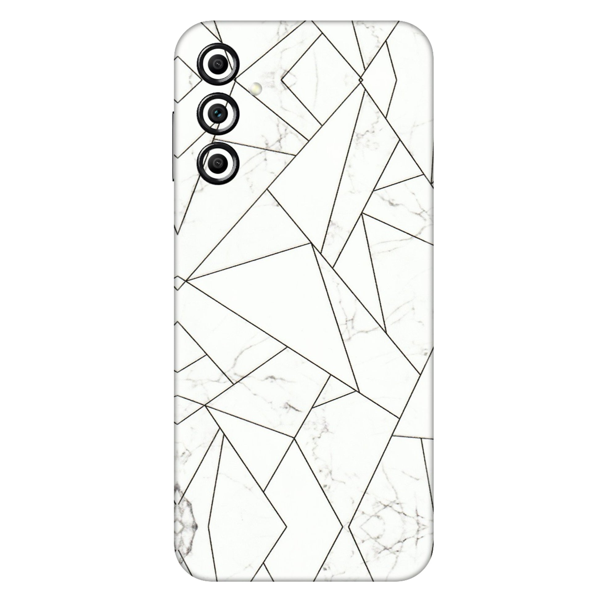 Samsung A/S Series Phone Skins (All Models) - Luxury White Marble Effect - 3D Embossed Finish (L-168) Samsung Galaxy A14 (5G)