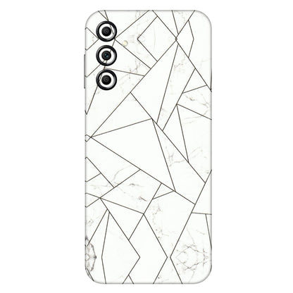 Samsung A/S Series Phone Skins (All Models) - Luxury White Marble Effect - 3D Embossed Finish (L-168) Samsung Galaxy A14 (5G)