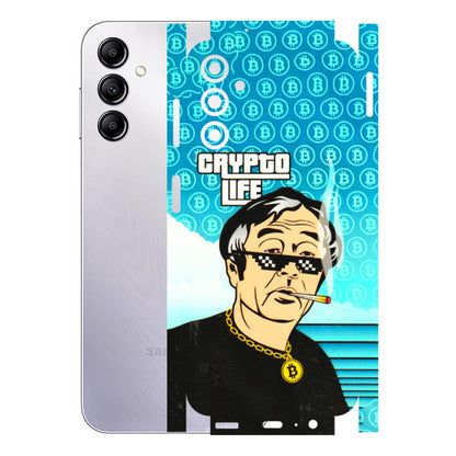 Samsung A/S Series Phone Skins (All Models) - Crypto Thug Life - 3D Embossed Finish (L-179) Samsung Galaxy A14 (5G)
