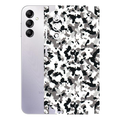Samsung A/S Series Phone Skins (All Models) - White Black Camouflage - 3D Embossed Finish (L-18) Samsung Galaxy A14 (5G)