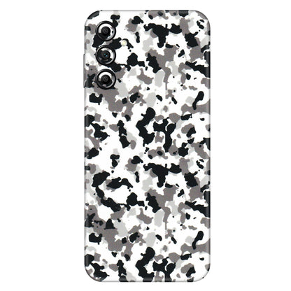 Samsung A/S Series Phone Skins (All Models) - White Black Camouflage - 3D Embossed Finish (L-18) Samsung Galaxy A14 (5G)