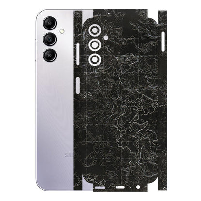 Samsung A/S Series Phone Skins (All Models) - Black map Texture - 3D Embossed Finish (L-201) Samsung Galaxy A14 (5G)