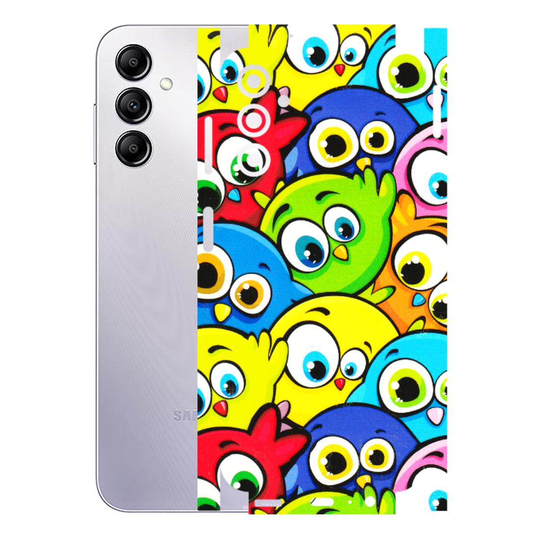 Samsung A/S Series Phone Skins (All Models) - Cute Fluffy Birds - 3D Embossed Finish (L-213) Samsung Galaxy A14 (5G)