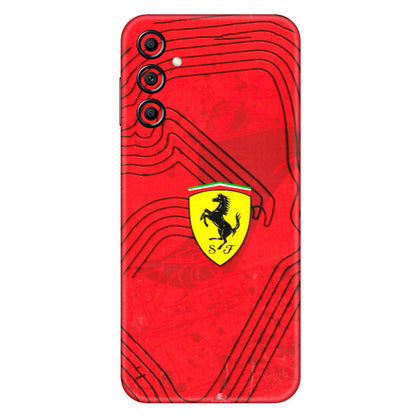 Samsung A/S Series Phone Skins (All Models) - Red Ferrari Logo Stylish - 3D Embossed Finish (L-238) Samsung Galaxy A14 (5G)