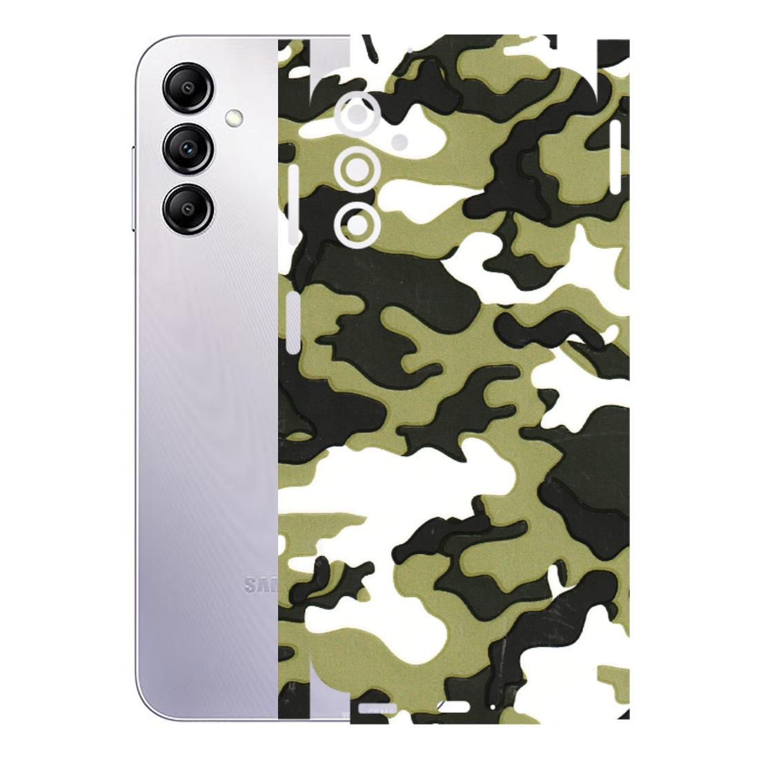 Samsung A/S Series Phone Skins (All Models) - Camouflages White And Green - 3D Embossed Finish (L-243) Samsung Galaxy A14 (5G)