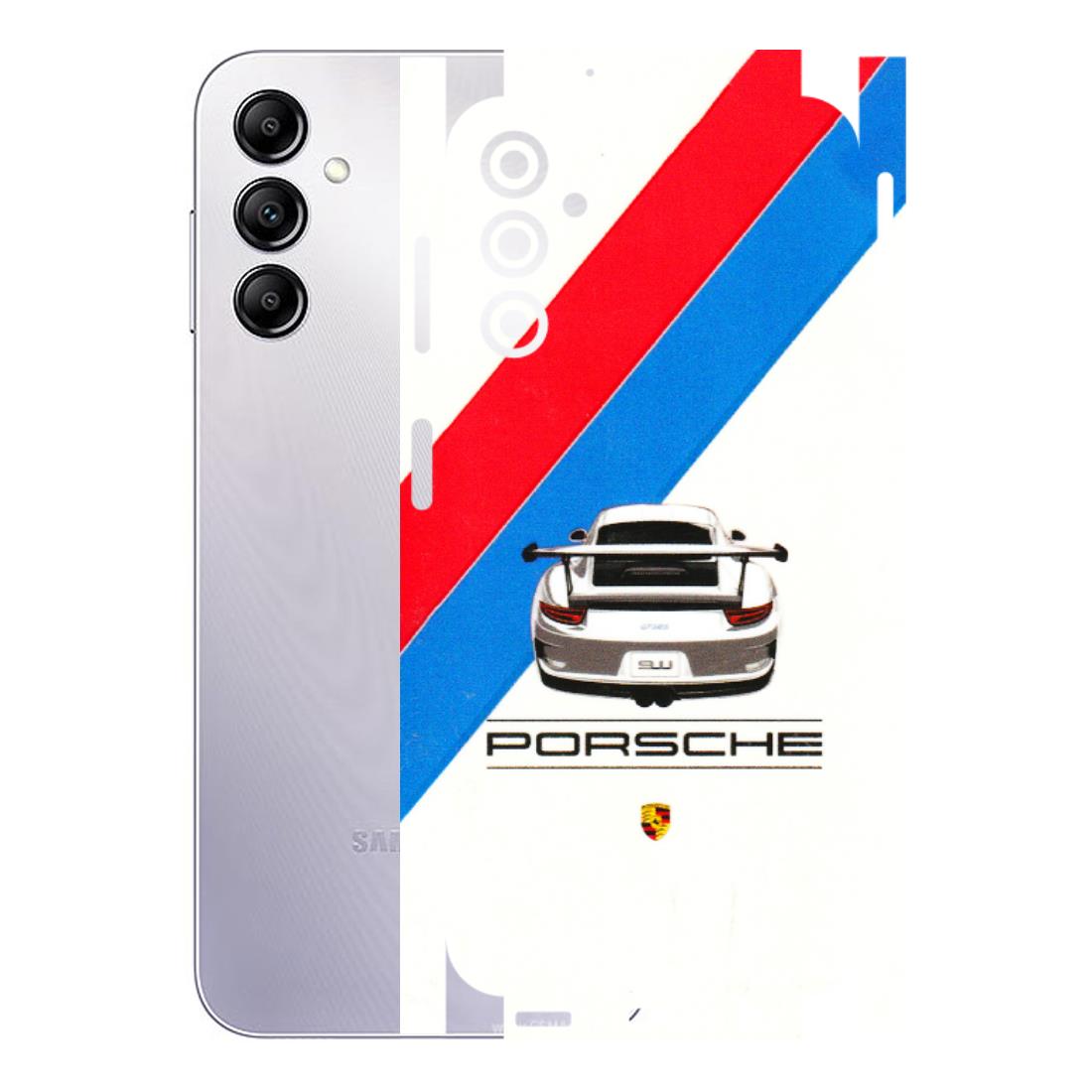 Samsung A/S Series Phone Skins (All Models) - Porche Car Sober Logo - 3D Embossed Finish (L-248) Samsung Galaxy A14 (5G)