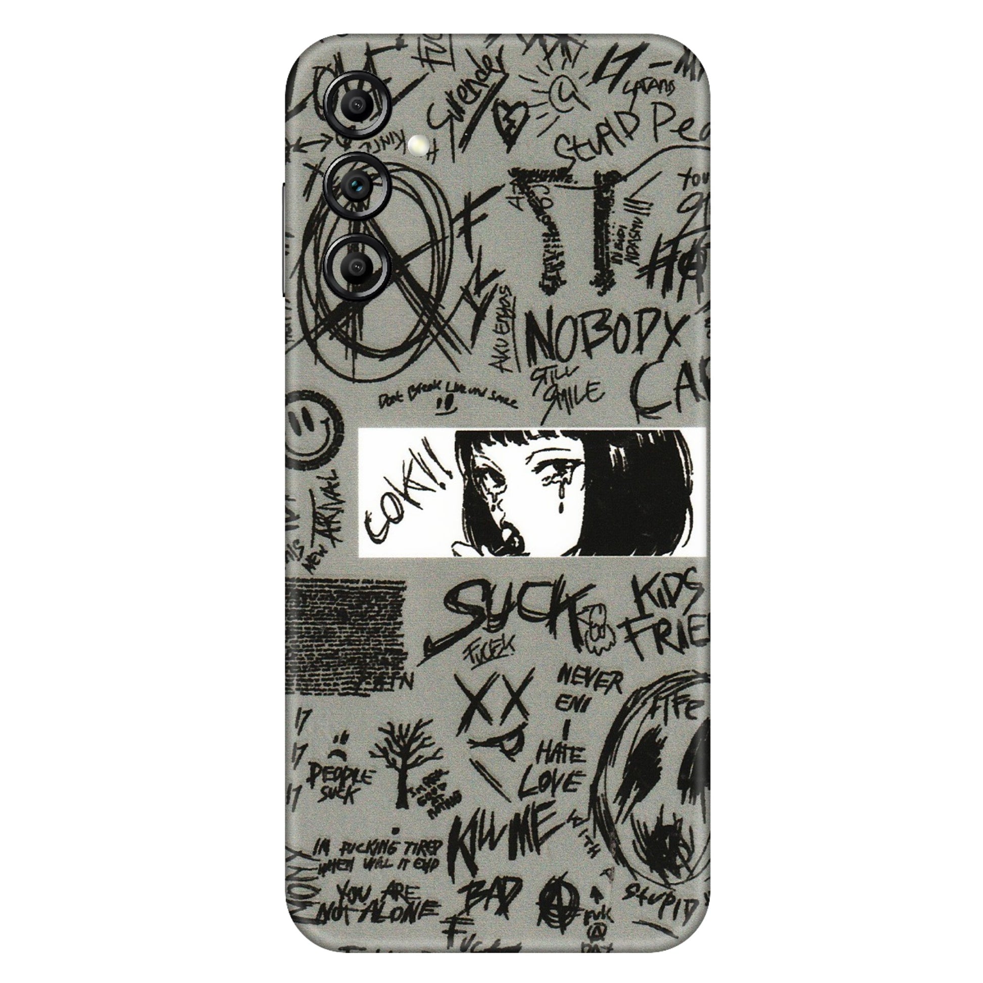 Samsung A/S Series Phone Skins (All Models) - Never Have Love Anime - 3D Embossed Finish (L-260) Samsung Galaxy A14 (5G)