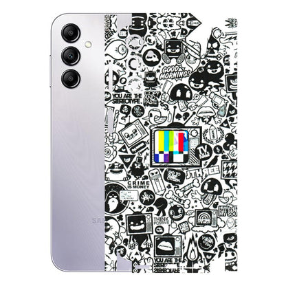 Samsung A/S Series Phone Skins (All Models) - Doodles Positive Art - 3D Embossed Finish (L-263) Samsung Galaxy A14 (5G)