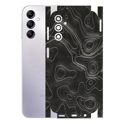 Samsung A/S Series Phone Skins (All Models) - Abstract White Line Map - 3D Embossed Finish (L-269) Samsung Galaxy A14 (5G)