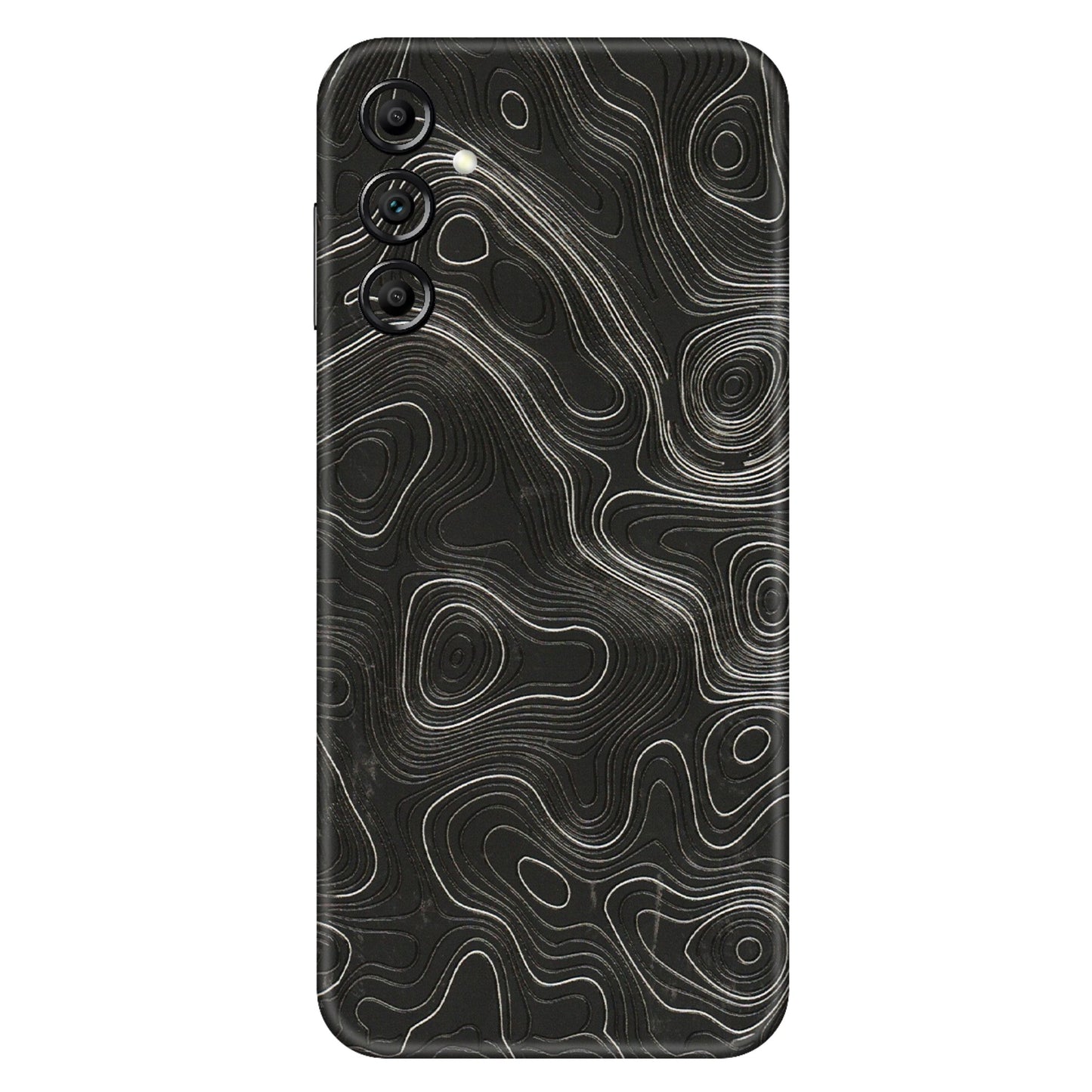 Samsung A/S Series Phone Skins (All Models) - Abstract White Line Map - 3D Embossed Finish (L-269) Samsung Galaxy A14 (5G)