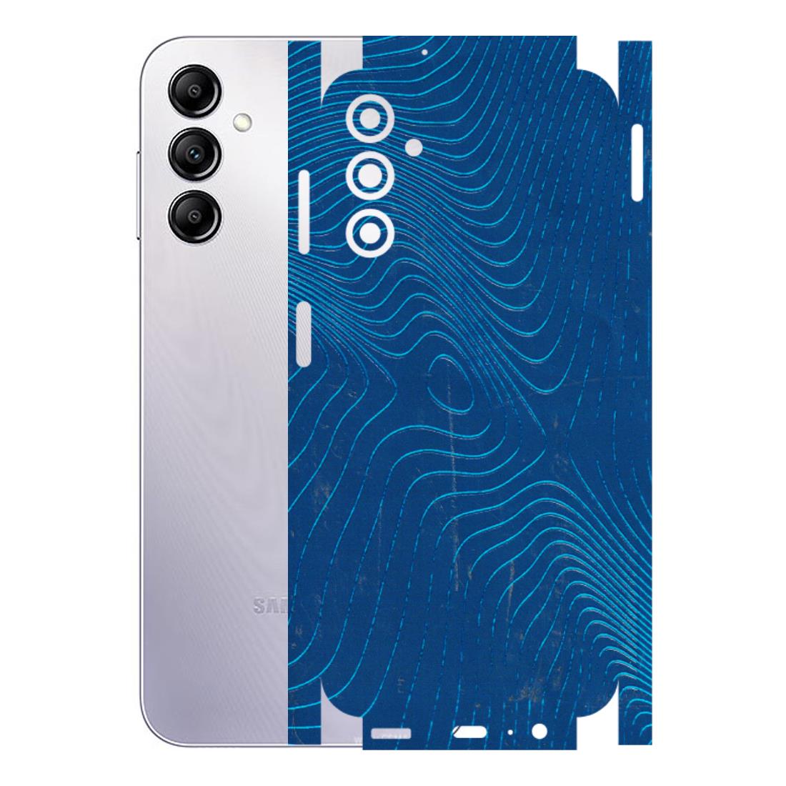 Samsung A/S Series Phone Skins (All Models) - Abstract Blue Line Map - 3D Embossed Finish (L-272) Samsung Galaxy A14 (5G)
