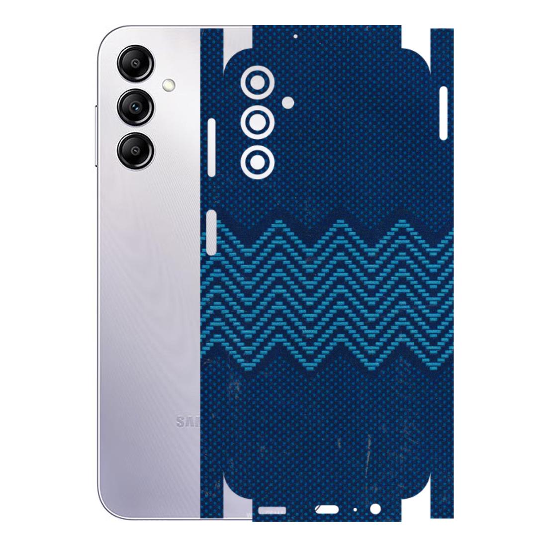 Samsung A/S Series Phone Skins (All Models) - Blue Sober Waves - 3D Embossed Finish (L-306) Samsung Galaxy A14 (5G)