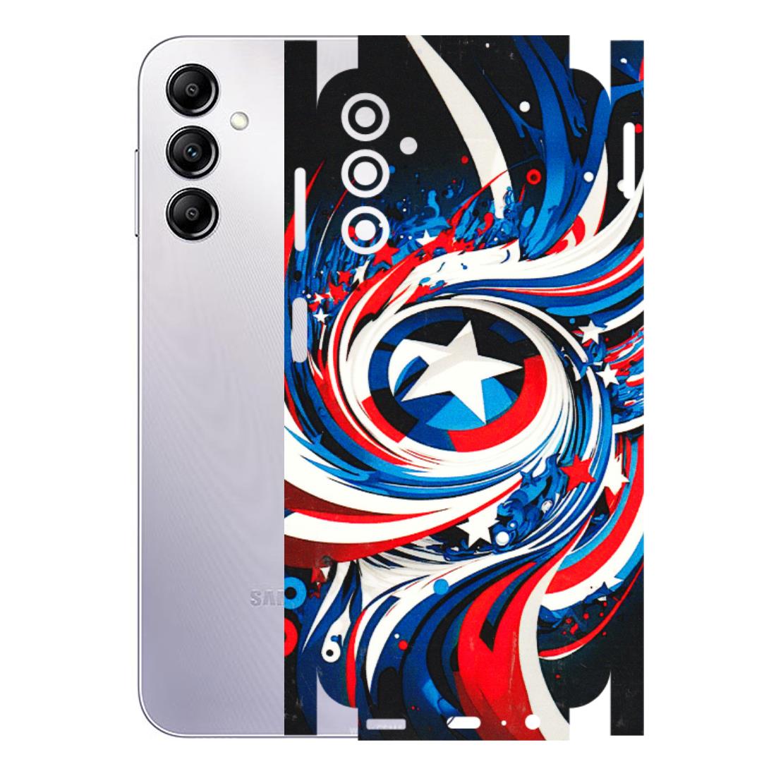 Samsung A/S Series Phone Skins (All Models) - Captain America Logo - 3D Embossed Finish (L-307) Samsung Galaxy A14 (5G)