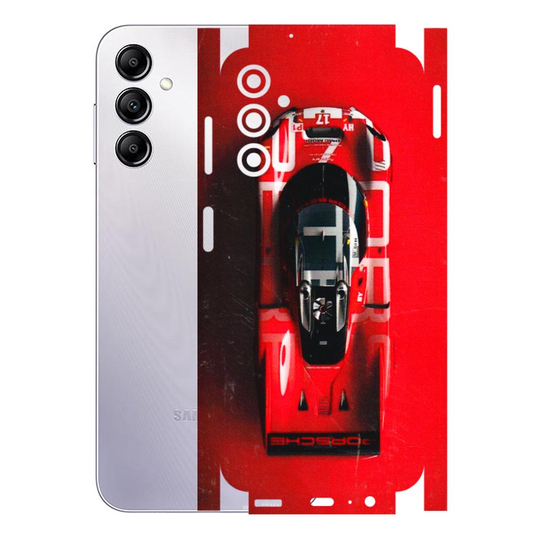 Samsung A/S Series Phone Skins (All Models) - Red Porsche Car Logo - 3D Embossed Finish (L-315) Samsung Galaxy A14 (5G)
