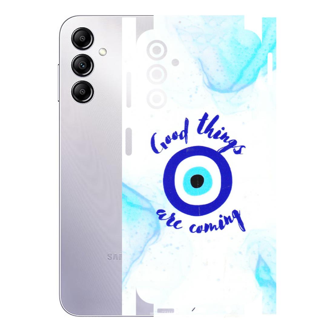 Samsung A/S Series Phone Skins (All Models) - Evil Eye Good Things Are Coming - 3D Embossed Finish (L-322) Samsung Galaxy A14 (5G)