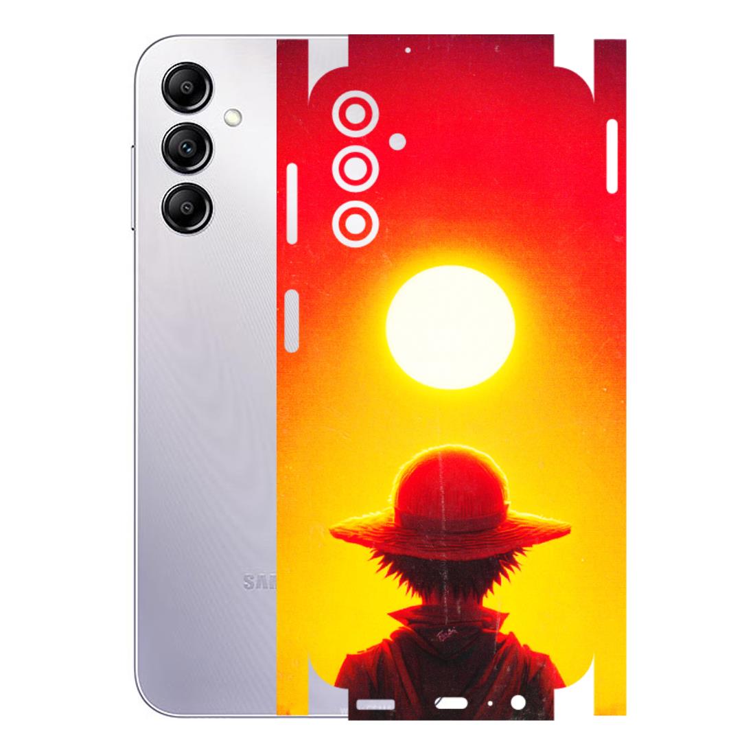Samsung A/S Series Phone Skins (All Models) - Cool Sunset With Monkey D.Luffy Anime - 3D Embossed Finish (L-329) Samsung Galaxy A14 (5G)