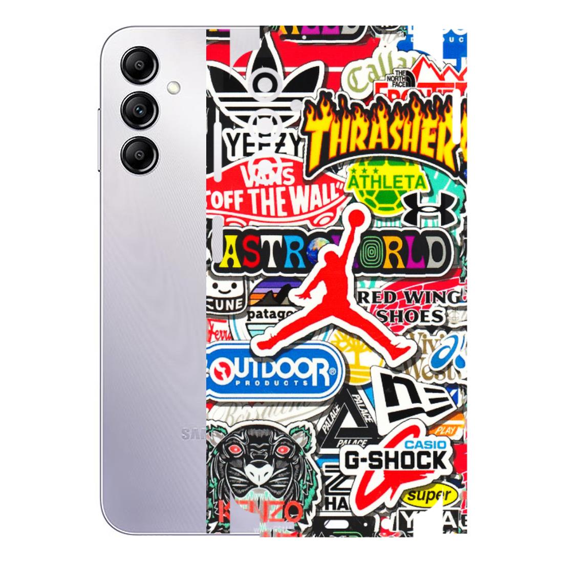 Samsung A/S Series Phone Skins (All Models) - Multi Brands Sticker Graffiti - 3D Embossed Finish (L-37) Samsung Galaxy A14 (5G)