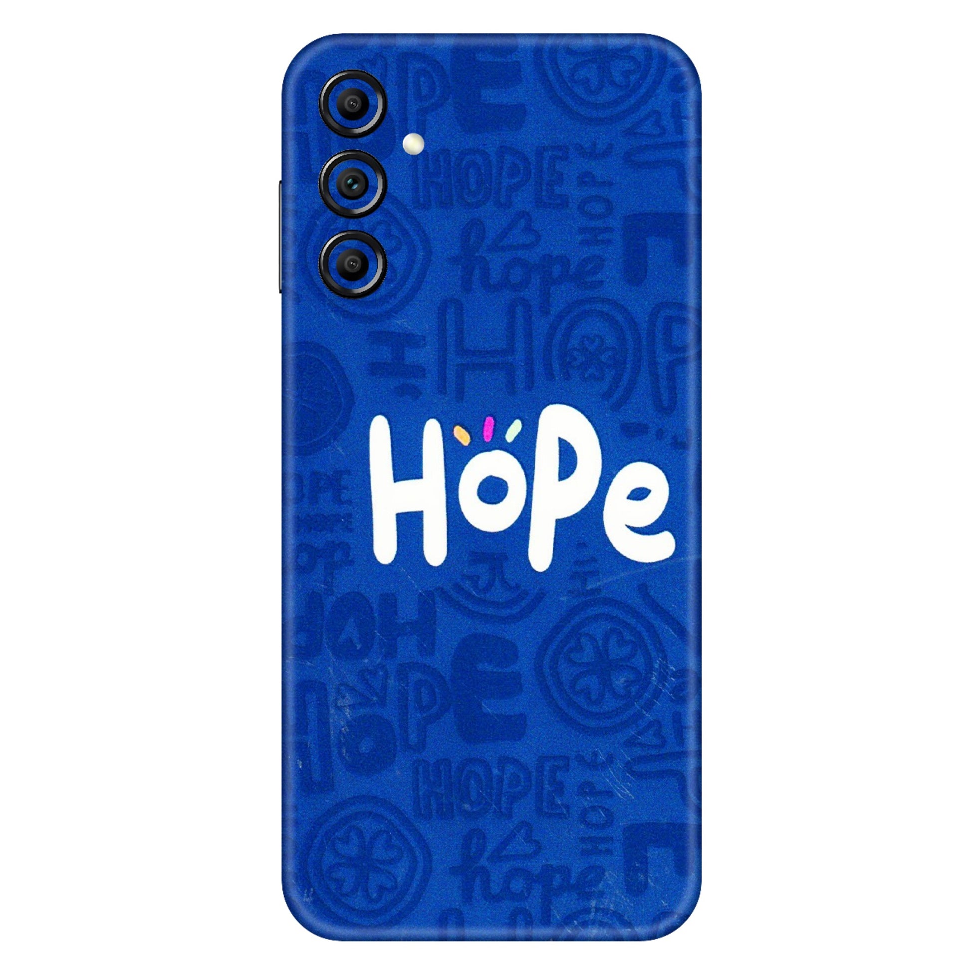 Samsung A/S Series Phone Skins (All Models) - Hope Doodles Blue - 3D Embossed Finish (L-43) Samsung Galaxy A14 (5G)