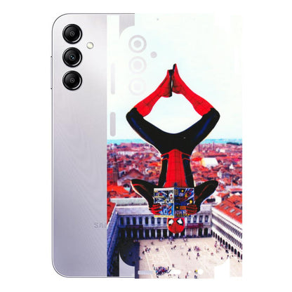 Samsung A/S Series Phone Skins (All Models) - Spiderman Hanging - 3D Embossed Finish (L-53) Samsung Galaxy A14 (5G)