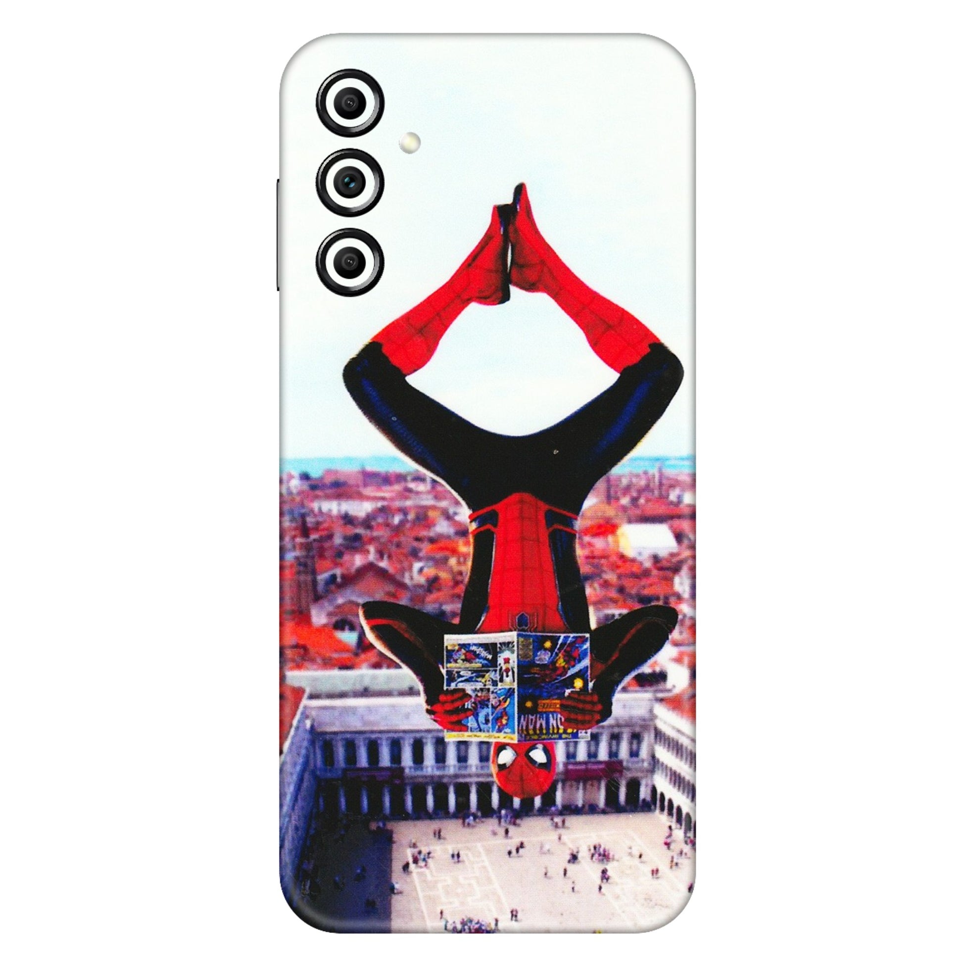 Samsung A/S Series Phone Skins (All Models) - Spiderman Hanging - 3D Embossed Finish (L-53) Samsung Galaxy A14 (5G)