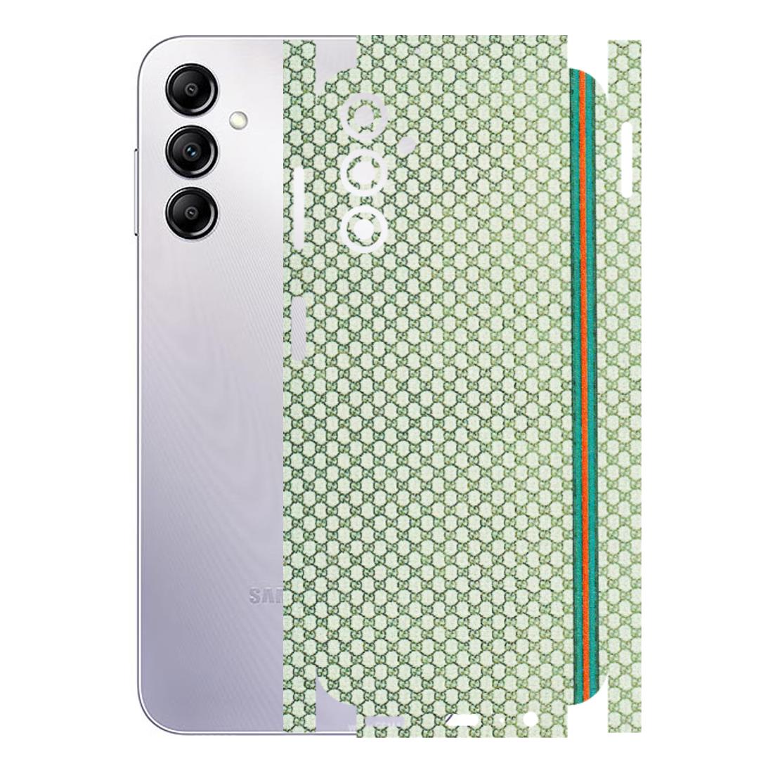 Samsung A/S Series Phone Skins (All Models) - Gucci Fabric Pattern - 3D Embossed Finish (L-73) Samsung Galaxy A14 (5G)
