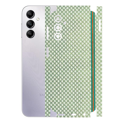 Samsung A/S Series Phone Skins (All Models) - Gucci Fabric Pattern - 3D Embossed Finish (L-73) Samsung Galaxy A14 (5G)