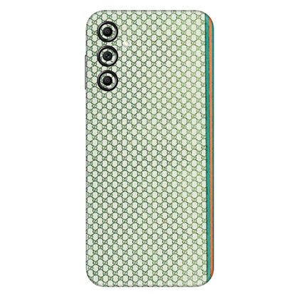 Samsung A/S Series Phone Skins (All Models) - Gucci Fabric Pattern - 3D Embossed Finish (L-73) Samsung Galaxy A14 (5G)