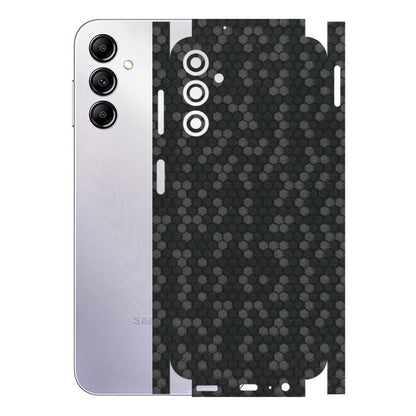 Samsung A/S Series Phone Skins (All Models) - Black Grey Honeycomb Sober - 3D Embossed Finish (L-85) Samsung Galaxy A14 (5G)
