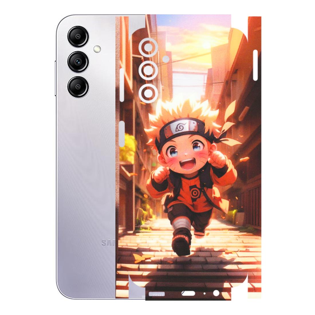 Samsung A/S Series Phone Skins (All Models) - Naruto Cute Toon Running - Matte Finish (M-04) Samsung Galaxy A14 (5G)