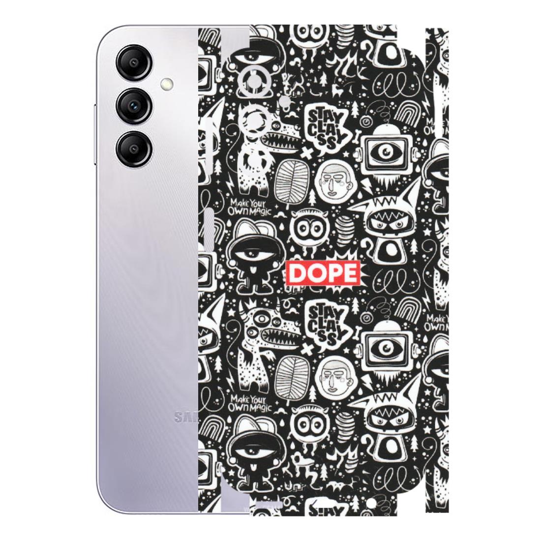 Samsung A/S Series Phone Skins (All Models) - Dope Stay Classy Black Doodles - Matte Finish (M-126) Samsung Galaxy A14 (5G)