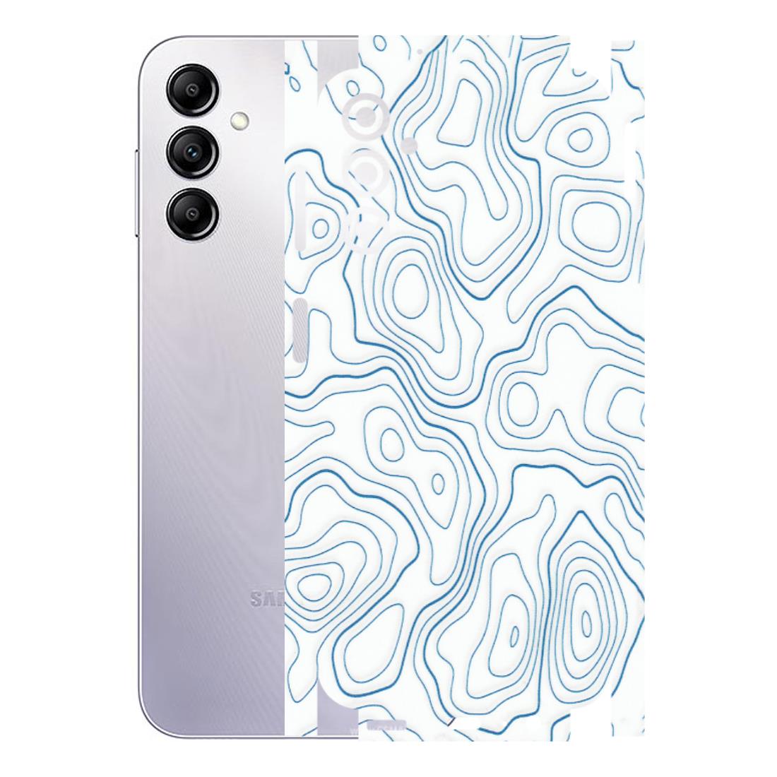Samsung A/S Series Phone Skins (All Models) - Blue And White Swirls - Matte Finish (M-139) Samsung Galaxy A14 (5G)