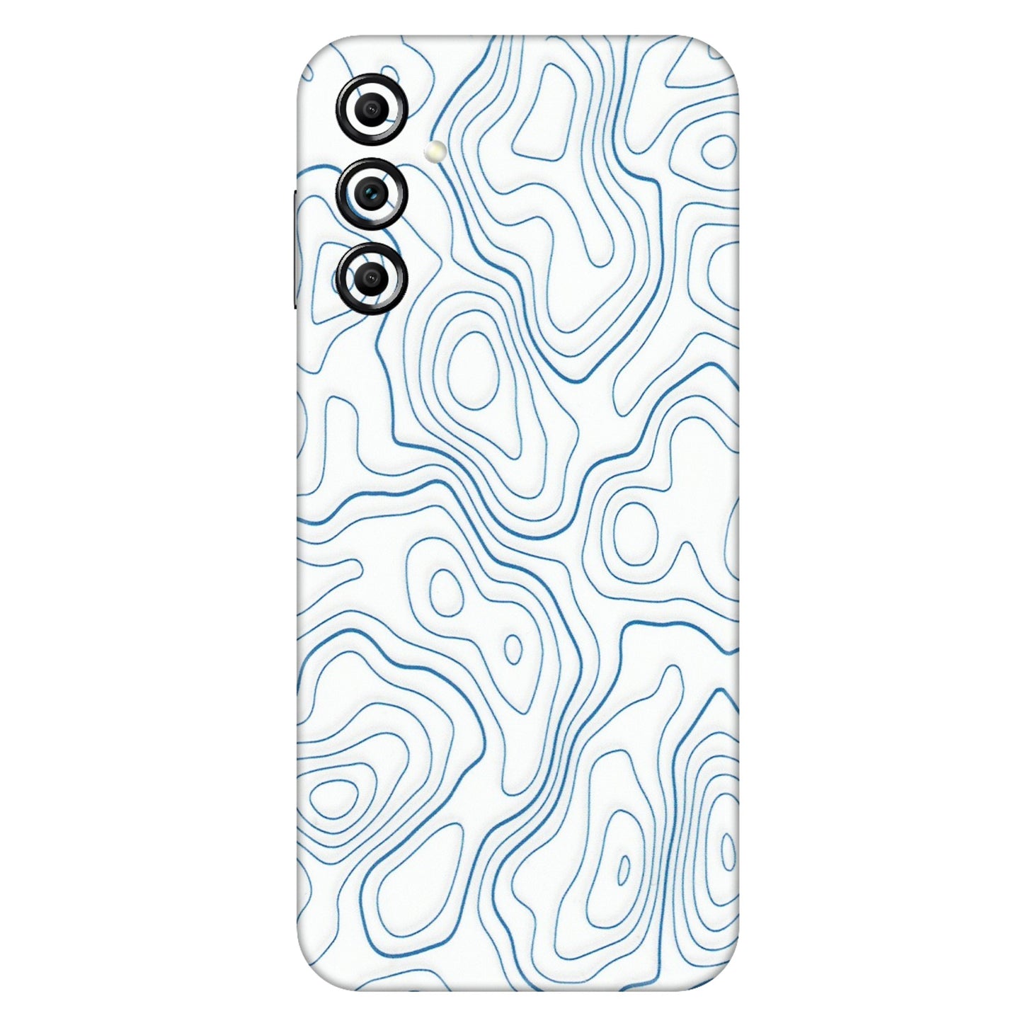 Samsung A/S Series Phone Skins (All Models) - Blue And White Swirls - Matte Finish (M-139) Samsung Galaxy A14 (5G)
