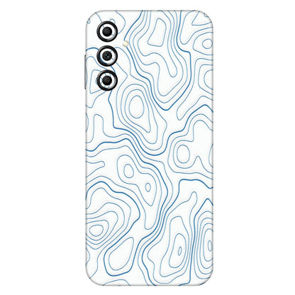 Samsung A/S Series Phone Skins (All Models) - Blue And White Swirls - Matte Finish (M-139) Samsung Galaxy A14 (5G)