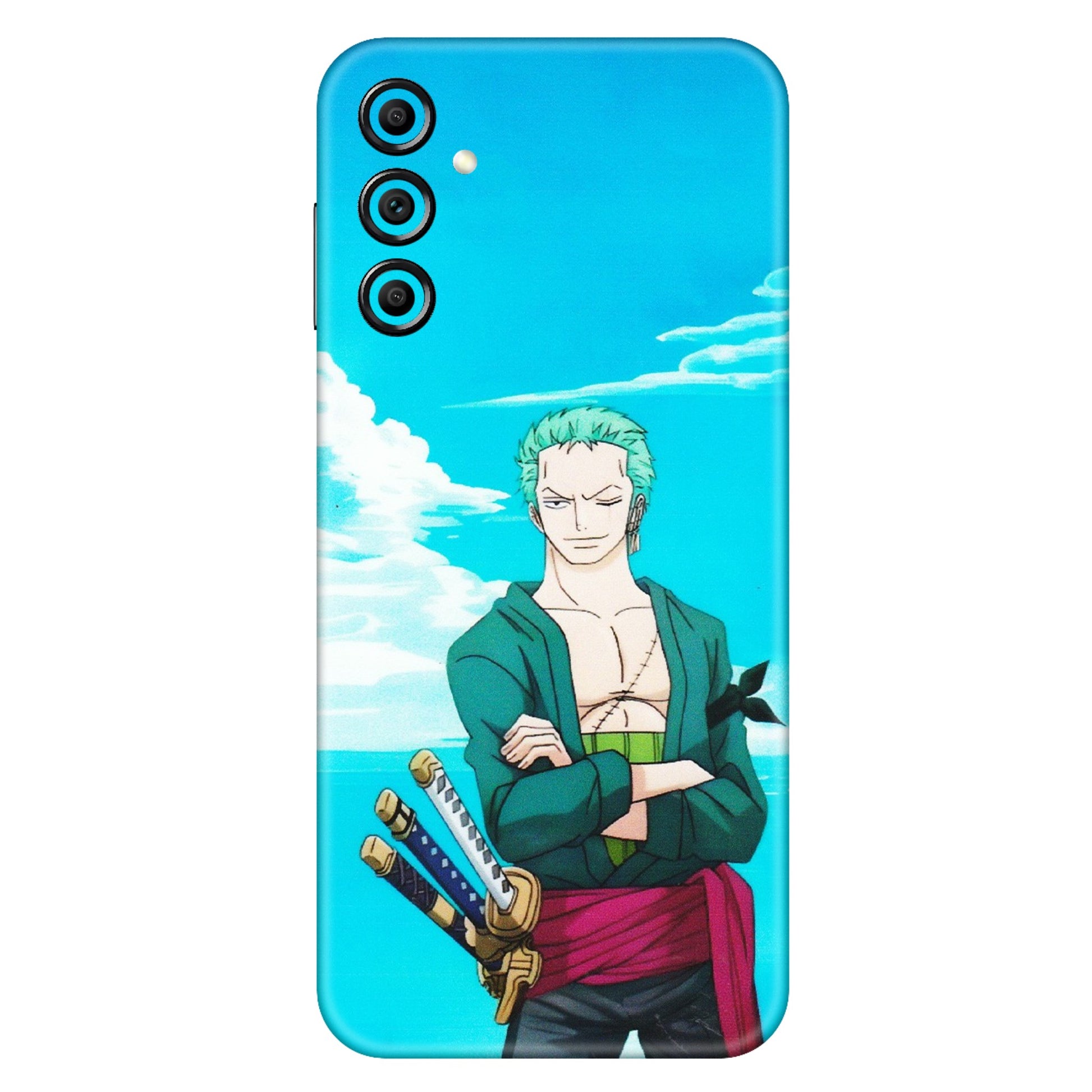 Samsung A/S Series Phone Skins (All Models) - Cool Swordman Zoro Anime - Matte Finish (M-143) Samsung Galaxy A14 (5G)