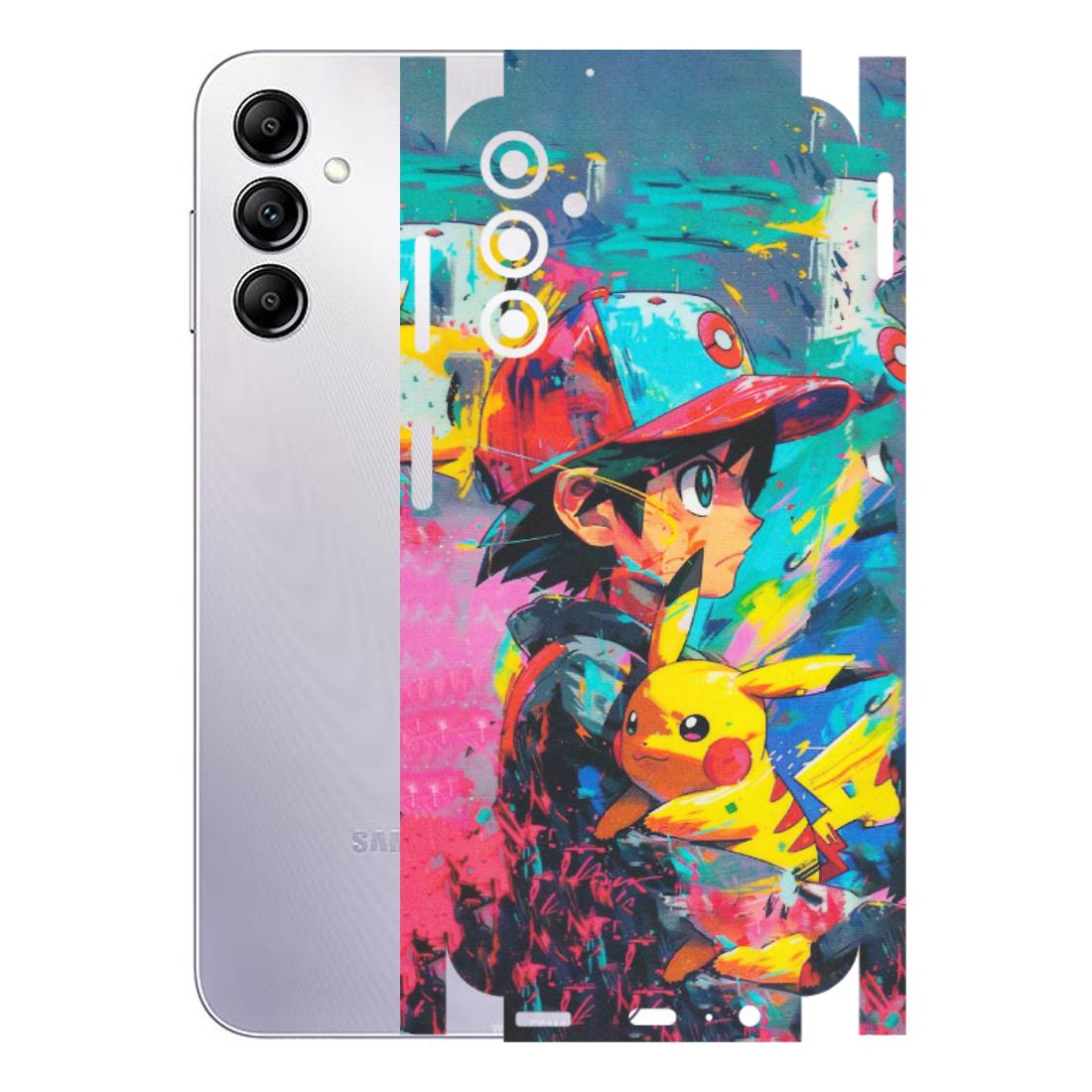 Samsung A/S Series Phone Skins (All Models) - Ash & Pikachu - Matte Finish (M-26) Samsung Galaxy A14 (5G)