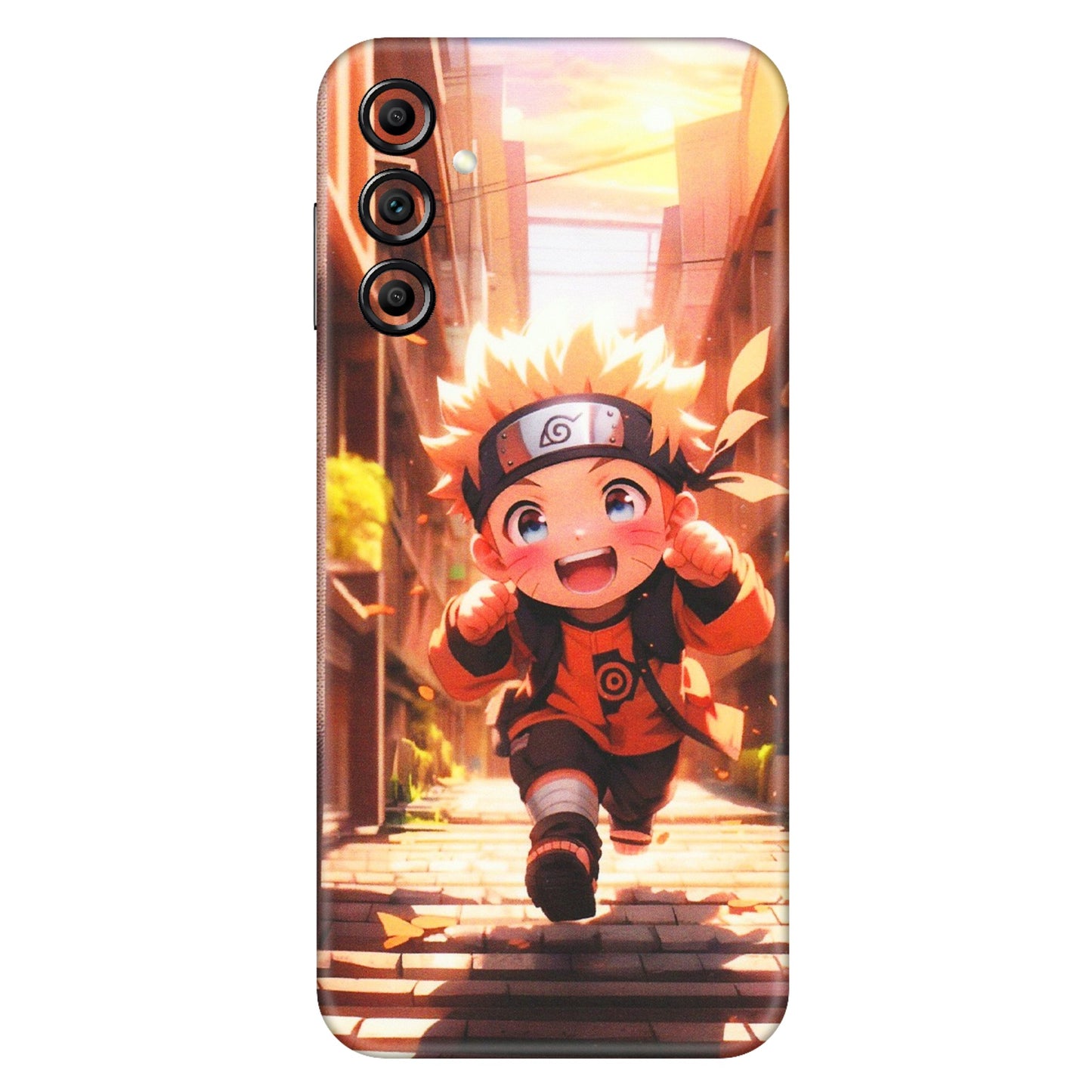 Samsung A/S Series Phone Skins (All Models) - Naruto Cute Toon Running - Matte Finish (M-04) Samsung Galaxy A14 (5G)