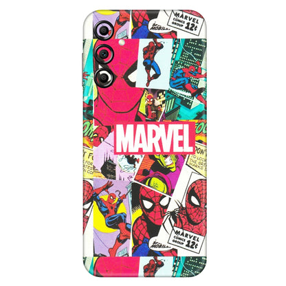 Samsung A/S Series Phone Skins (All Models) - Marvel Comic Spiderman Grafitti - Matte Finish (M-72) Samsung Galaxy A14 (5G)