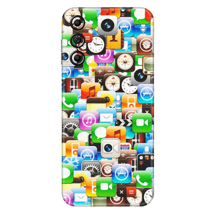 Samsung A/S Series Phone Skins (All Models) - All Apple Icons - Matte Finish (M-93) Samsung Galaxy A14 (5G)