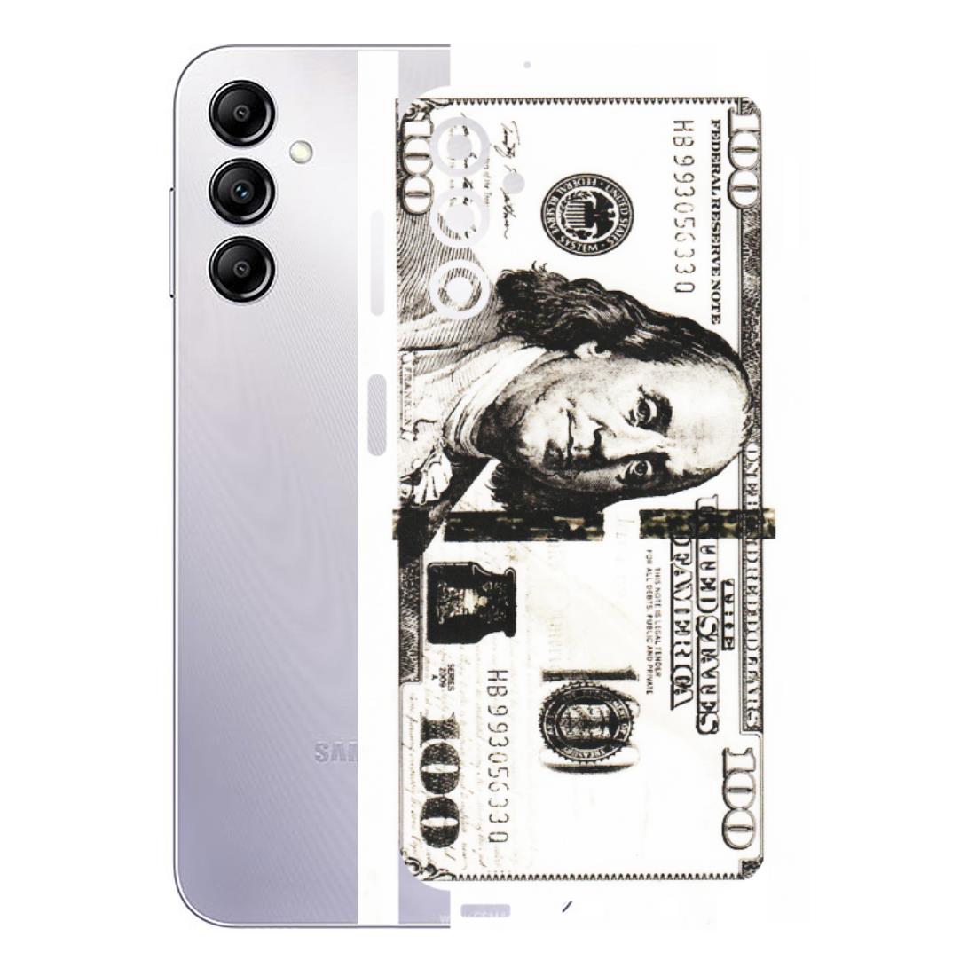 Samsung A/S Series Phone Skins (All Models) - 100 Dollar Currency - Transparent Finish (T-01) Samsung Galaxy A14 (5G)